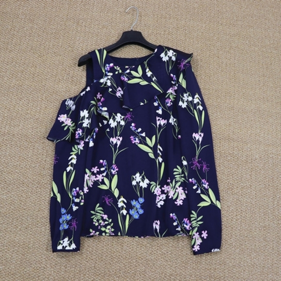 Karen Millen Floral Print Cut Out Shoulder - Picture 3 of 8